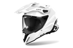 Airoh Commander 2 Color bianco lucido casco adventure, tre quarti anteriore destra, visiera chiusa