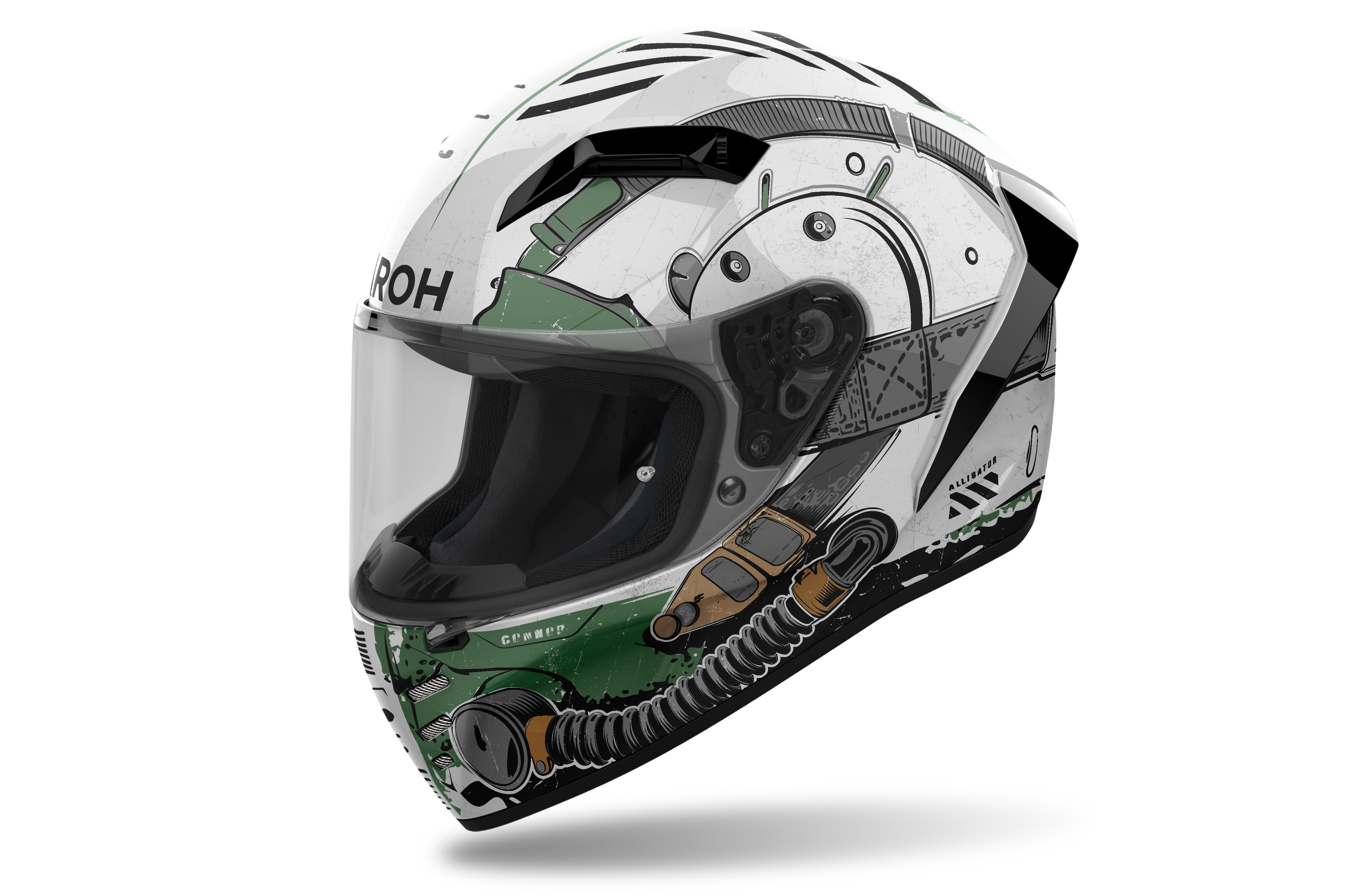 Airoh Airoh Connor Alligator Gloss – Casco Integrale HRT ECE 22.06 Caschi integrali - Moon Bike - Vista 2