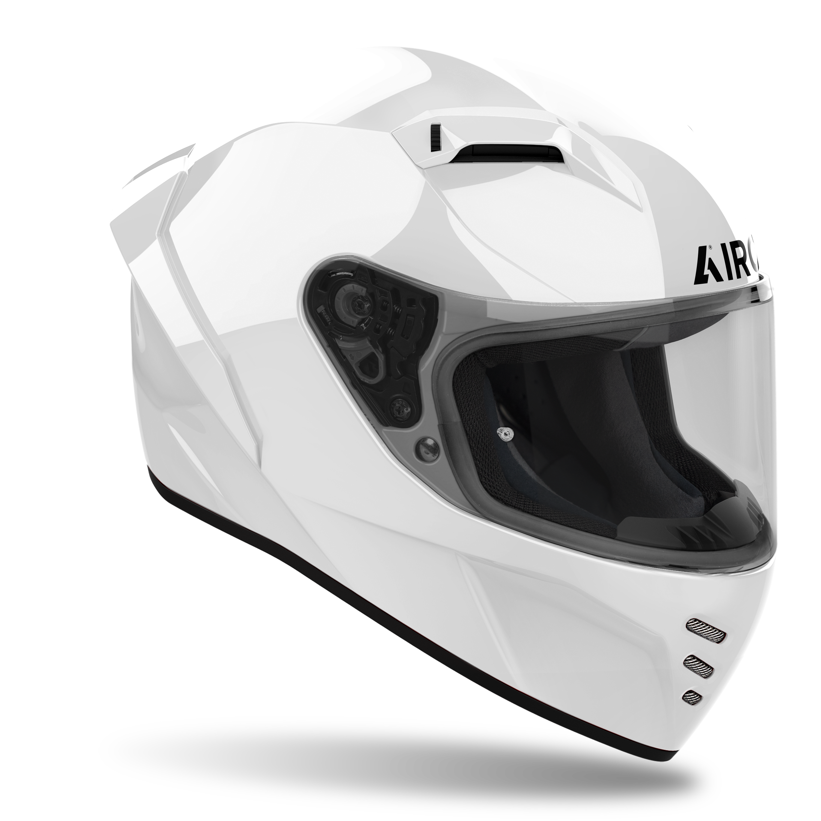 Airoh Connor Color White Gloss casco integrale - vista laterale