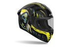 Casco integrale Airoh Connor Double Face nero e giallo cod. CNDBF35, tre quarti anteriore