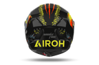 Airoh Connor Double Face nero e giallo CNDBF35, vista posteriore con estrattori e logo Airoh