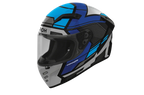 Airoh Connor Ego blu e grigio CNE18: profilo laterale del casco integrale