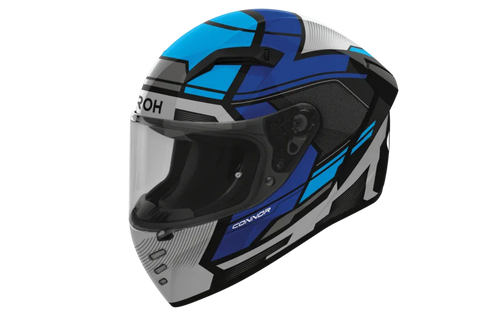 Airoh Connor Ego Blue Gloss – Casco Integrale HRT ECE 22.06 Blu - Moon Bike - Vista 1