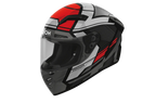 Airoh Connor Ego grigio e rosso CNE55: profilo laterale del casco integrale