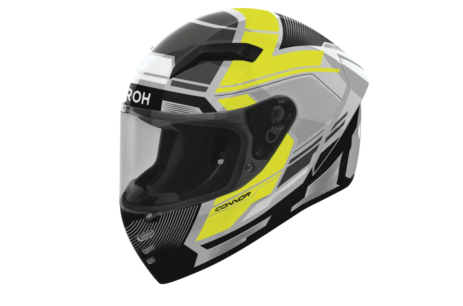 Casco Airoh CONNOR EGO YELLOW GLOSS vista laterale