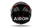 Airoh Connor Masker bianco e nero CNM17, vista posteriore con estrattori e logo Airoh