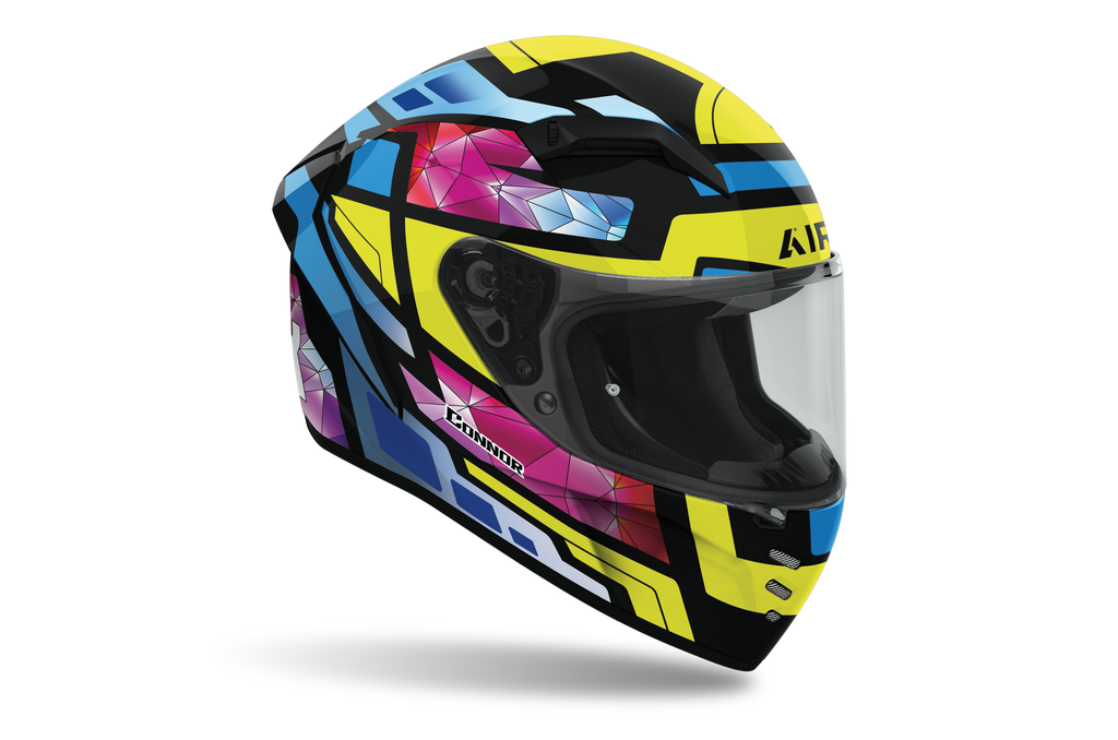 Casco integrale Airoh Connor Stellar multicolore cod. CNS54, tre quarti anteriore