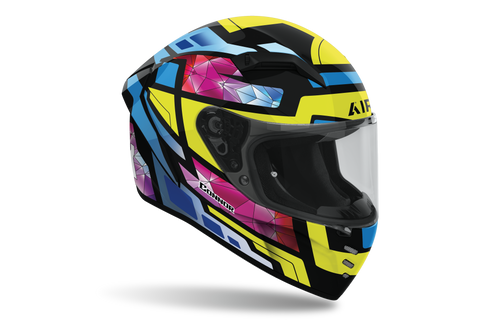 Casco integrale Airoh Connor Stellar multicolore cod. CNS54, tre quarti anteriore