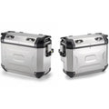 Kappa Moto Coppia Valigie Laterali Kappa K'Voyager KVG3733APACK2 Alluminio 37+33 Litri – MONOKEY® CAM SIDE Silver Bauli - Moon Bike - Vista 1