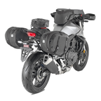 Coppia borse laterali Kappa Moto DR05 Drifter universali 40-52 L estensibili per moto Camouflage - Moon Bike - Vista 3