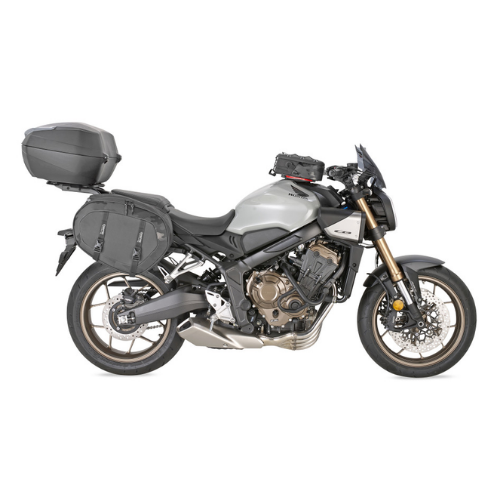 Coppia borse laterali Kappa Moto DR05 Drifter universali 40-52 L estensibili per moto Camouflage - Moon Bike - Vista 4