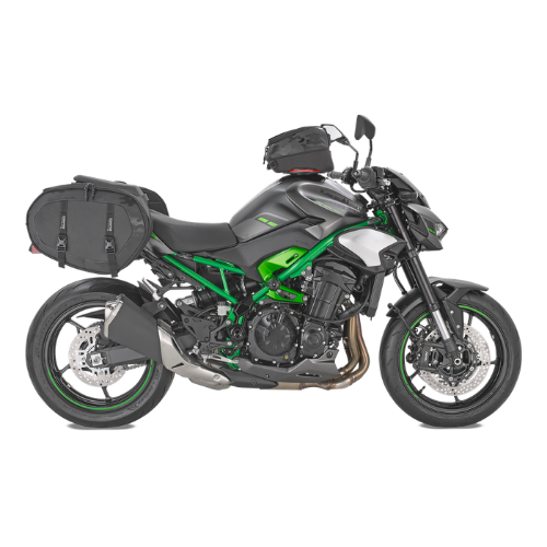 Coppia borse laterali Kappa Moto DR05 Drifter universali 40-52 L estensibili per moto Camouflage - Moon Bike - Vista 5