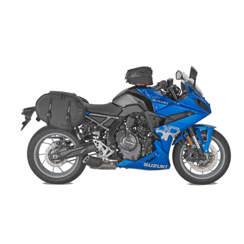 Coppia borse laterali Kappa Moto DR05 Drifter universali 40-52 L estensibili per moto Camouflage - Moon Bike - Vista 6