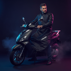 Hevik HAC203R Coprigambe Universale Impermeabile – Scooter e Maxiscooter Nero PVC Abbigliamento - Moon Bike - Vista 4