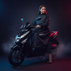 Hevik HAC203R Coprigambe Universale Impermeabile – Scooter e Maxiscooter Nero PVC Abbigliamento - Moon Bike - Vista 5