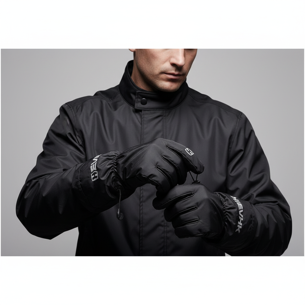 Copriguanti Invernali Impermeabili Hevik Nero Guanti Moto - Moon Bike - Vista 5