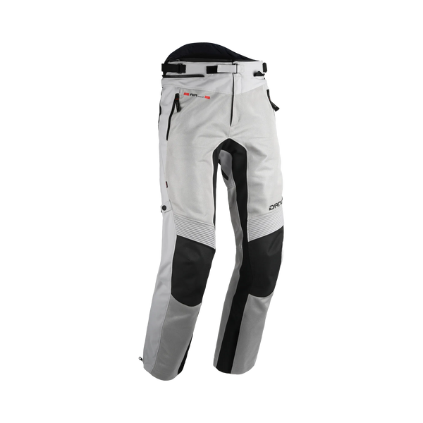 Pantaloni moto Dane Arreso grigio e nero, vista tre quarti anteriore, foto ufficiale Dane