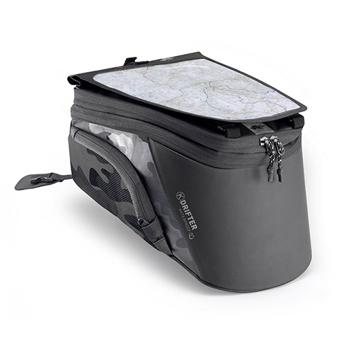 Kappa DR01 Drifter Borsa da Serbatoio Tanklock 10-15L Waterproof Universale Moto Camouflage Borse Moto - Moon Bike - Vista 1