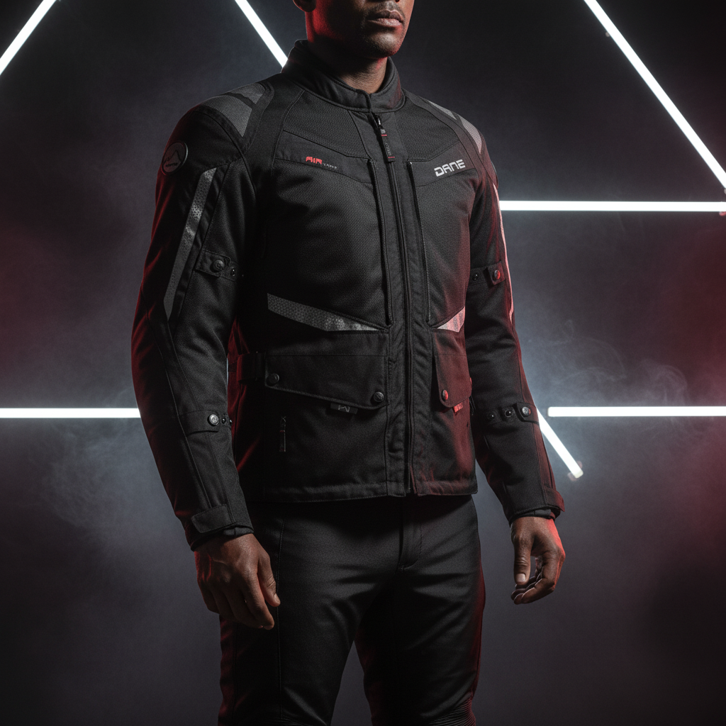 Dane 102.444.00 Drakar Gore-Tex Giacca Moto Adventure Nero – EN 17092 - Moon Bike - Vista 7