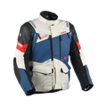 Giacca moto in pelle Dane Eventyr Gore-Tex Pro blu/beige, EN 17092 AA, foto Dane