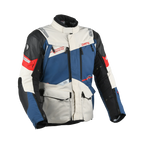Giacca moto in pelle Dane Eventyr Gore-Tex Pro blu/beige, EN 17092 AA, foto Dane
