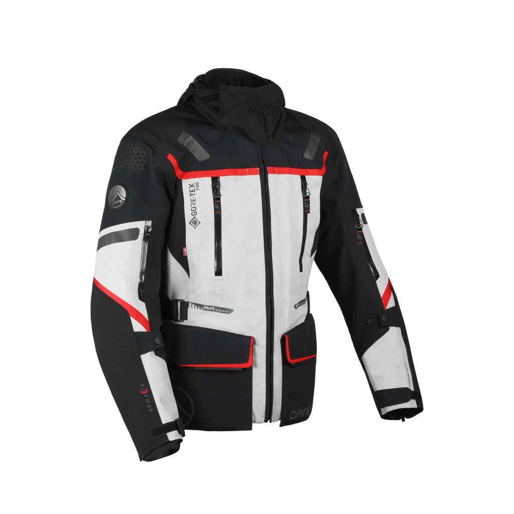 Giacca moto Dane Nimbus 3 Gore-Tex Pro nero/grigio, EN 17092 AA, foto ufficiale Dane