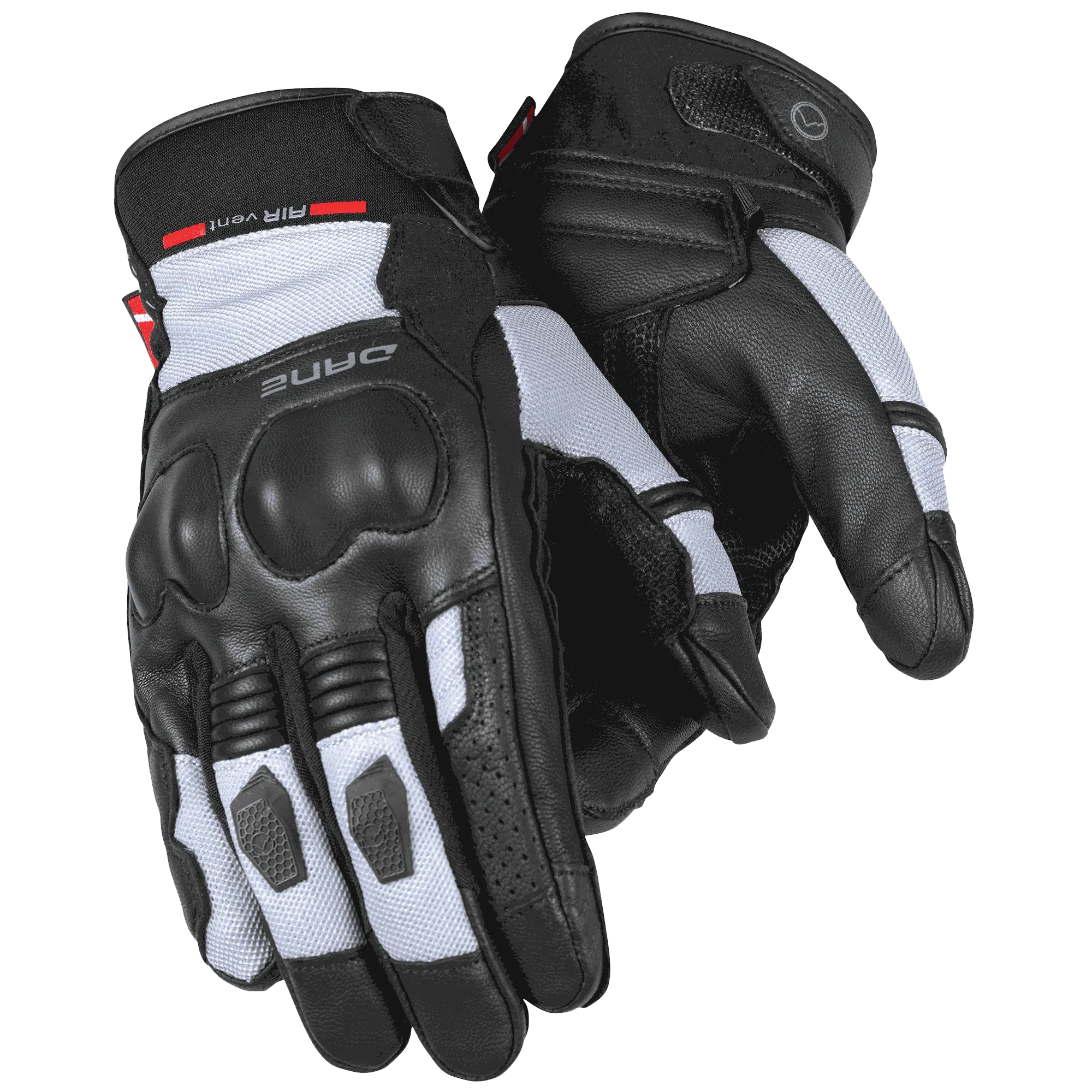 Dane Dane Samso Guanti Estivi Moto Pelle Perforata Nero Guanti da moto - Moon Bike - Vista 3