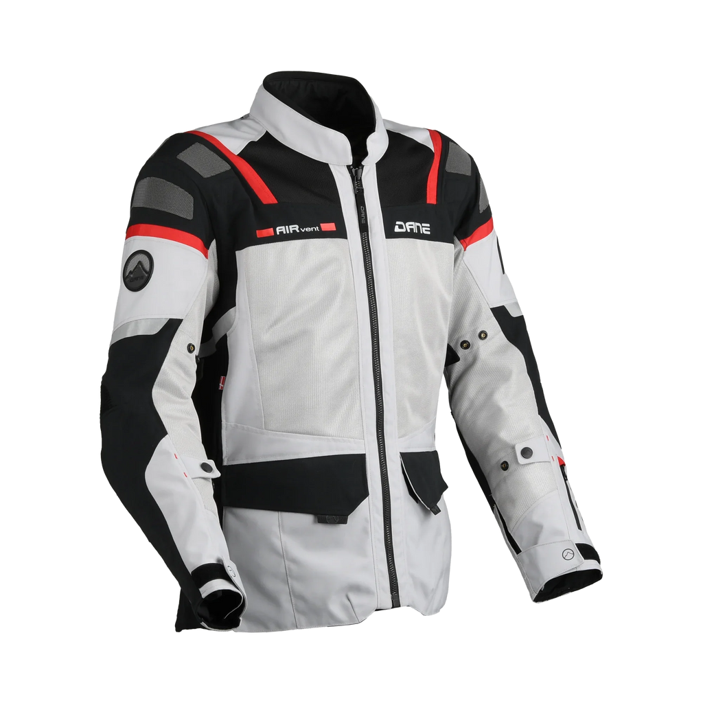 Giacca moto estiva Dane Sundby 2 grigio/rosso, EN 17092 A, foto ufficiale Dane