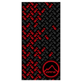Scaldacollo moto Dane Summer Tube rosso, motivo geometrico rosso e grigio su fondo nero, foto ufficiale Dane
