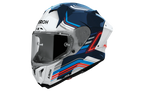 Airoh GP 800 Hurricane bianco blu e rosso GP8H38: profilo laterale del casco