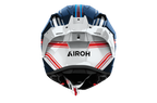 Airoh GP 800 Hurricane bianco blu e rosso GP8H38, vista posteriore con estrattori e logo Airoh