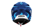 Airoh GP 800 Swain blu e azzurro GP8SW18, vista posteriore con estrattori e logo Airoh