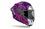 Casco integrale Airoh GP 800 Swain viola e fucsia cod. GP8SW54, tre quarti anteriore