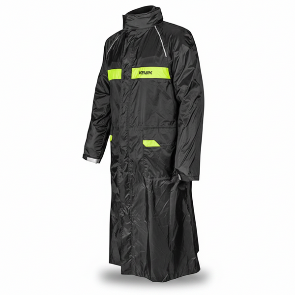 Parka antipioggia Hevik Mizar HRP100 nero con fascia giallo fluo sul petto