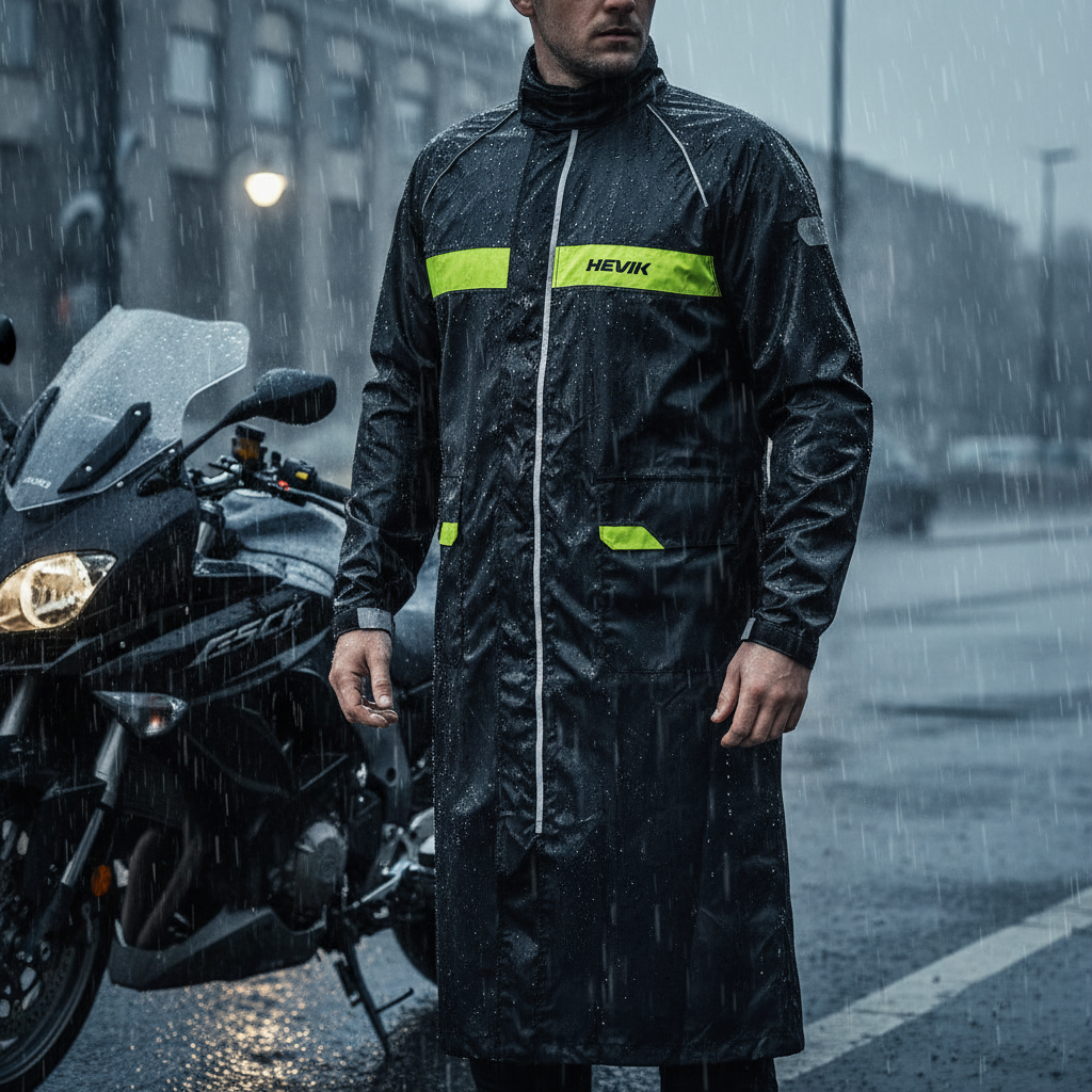 Giacca Antipioggia Hevik Mizar Nero Giacca Moto - Moon Bike - Vista 6