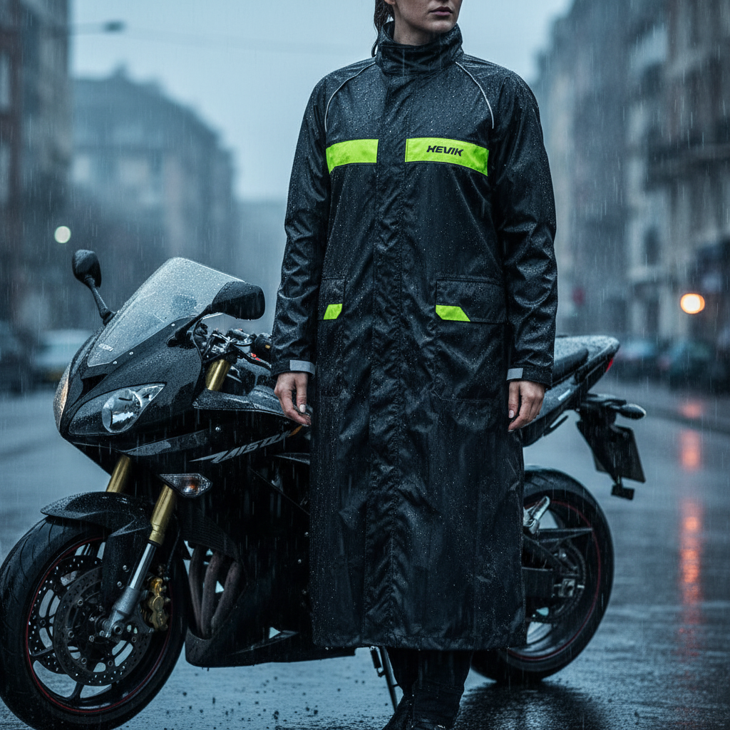 Giacca Antipioggia Hevik Mizar Nero Giacca Moto - Moon Bike - Vista 7