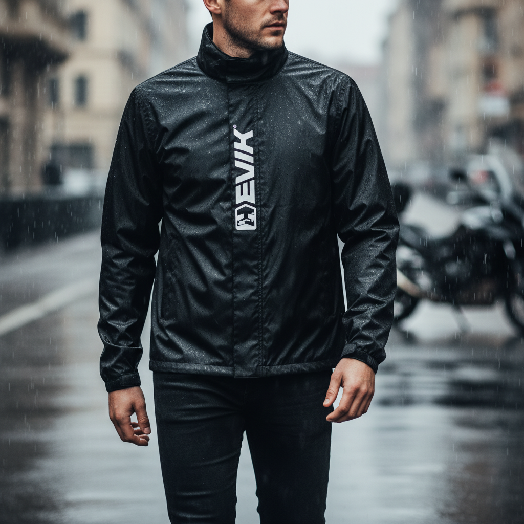 Giacca Antipioggia Hevik Ultralight Nero Giacca Moto - Moon Bike - Vista 10