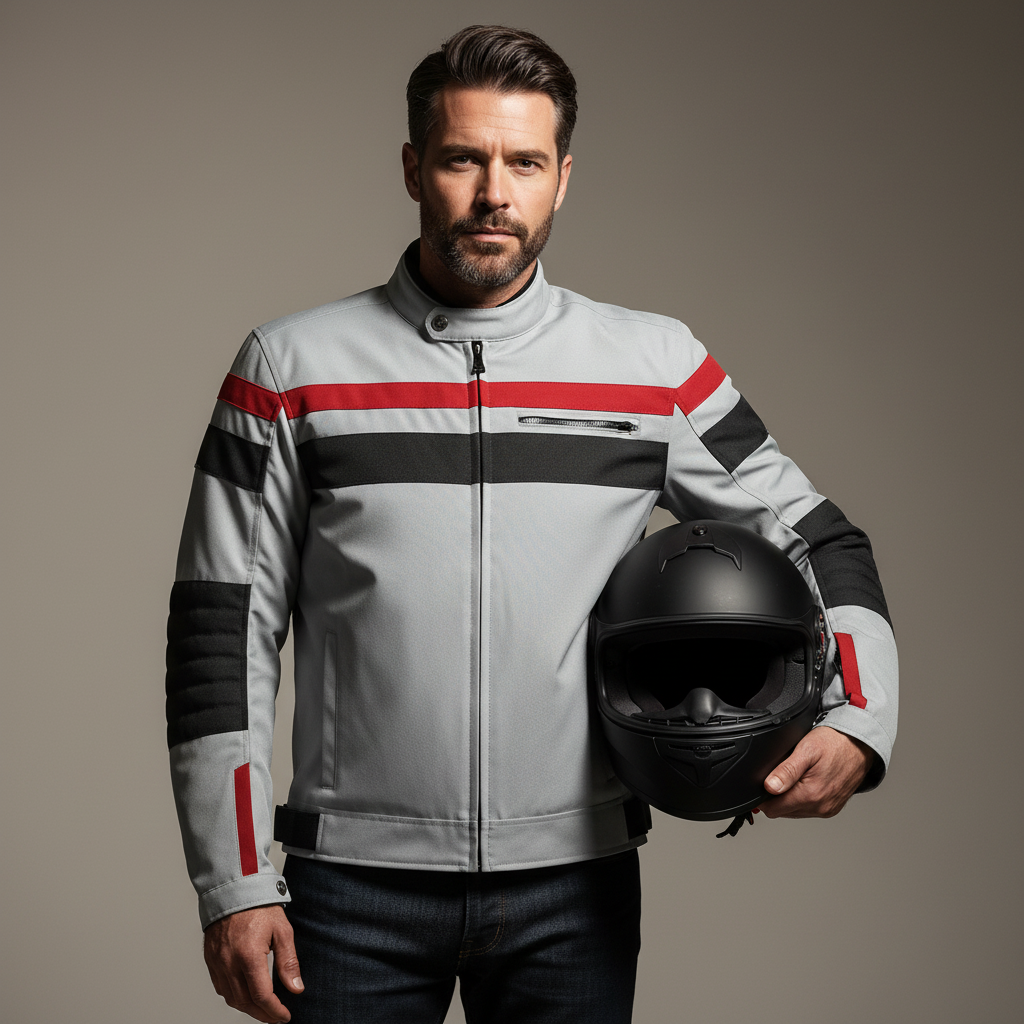 Giacca Moto Hevik Blackjack Impermeabile Grigio - Moon Bike - Vista 5