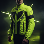 Giacca Moto Hevik Ikaro Estiva Giallo Fluo - Moon Bike - Vista 7