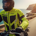 Giacca Moto Hevik Ikaro Estiva Giallo Fluo - Moon Bike - Vista 10