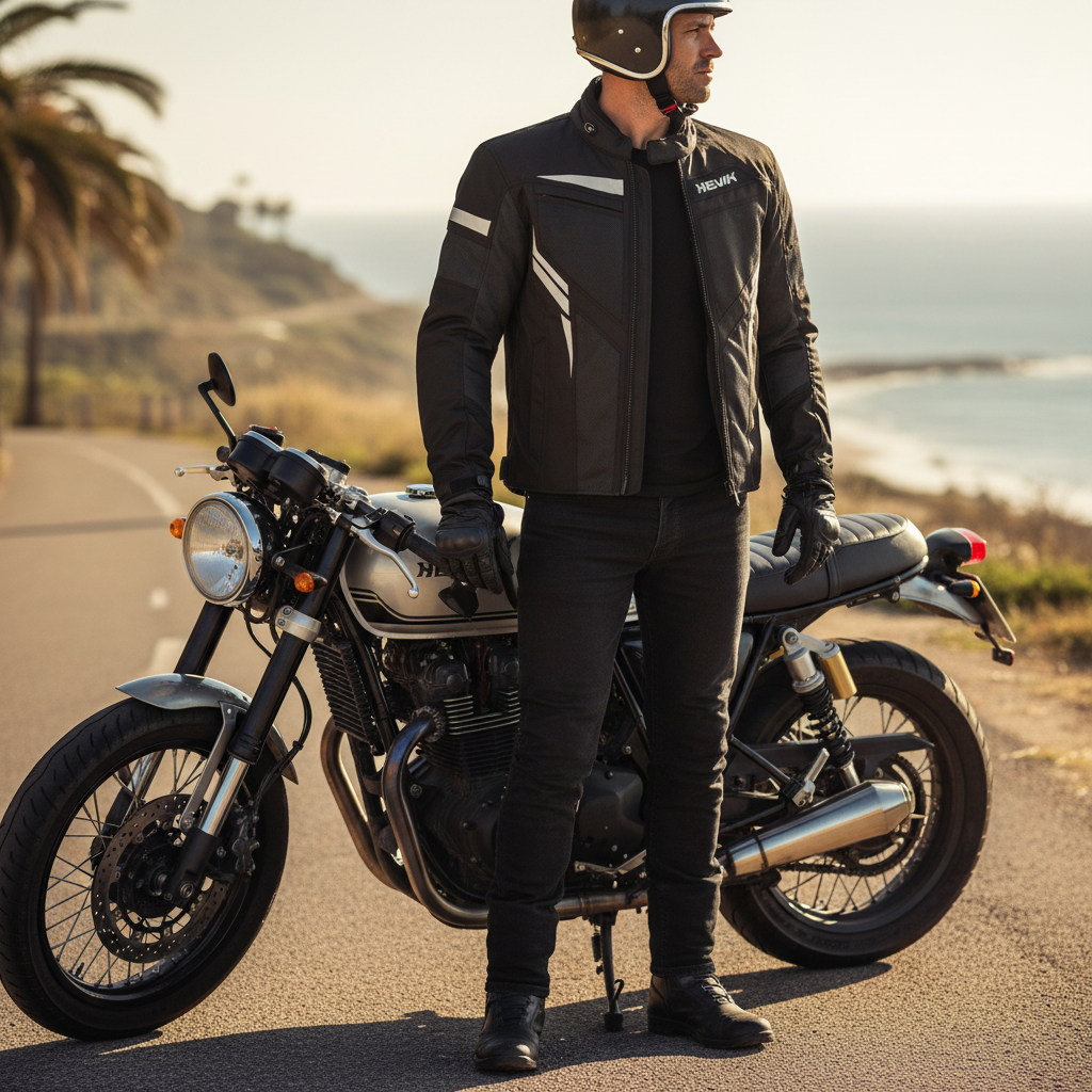 Giacca Moto Hevik Ikaro Light Nero - Moon Bike - Vista 7