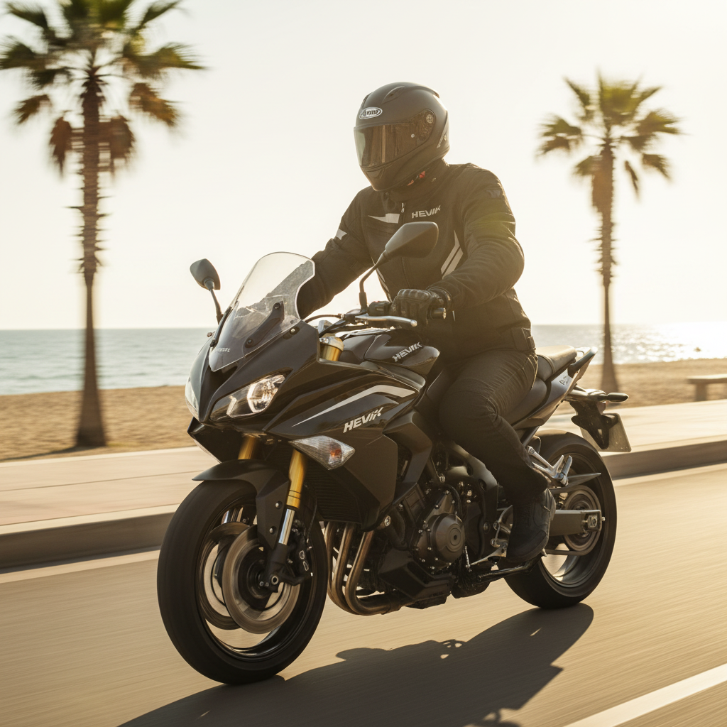 Giacca Moto Hevik Ikaro Light Nero - Moon Bike - Vista 8