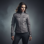 Giacca Moto Hevik Madsen Lady Donna Grigio - Moon Bike - Vista 6