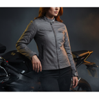 Giacca Moto Hevik Madsen Lady Donna Grigio - Moon Bike - Vista 7