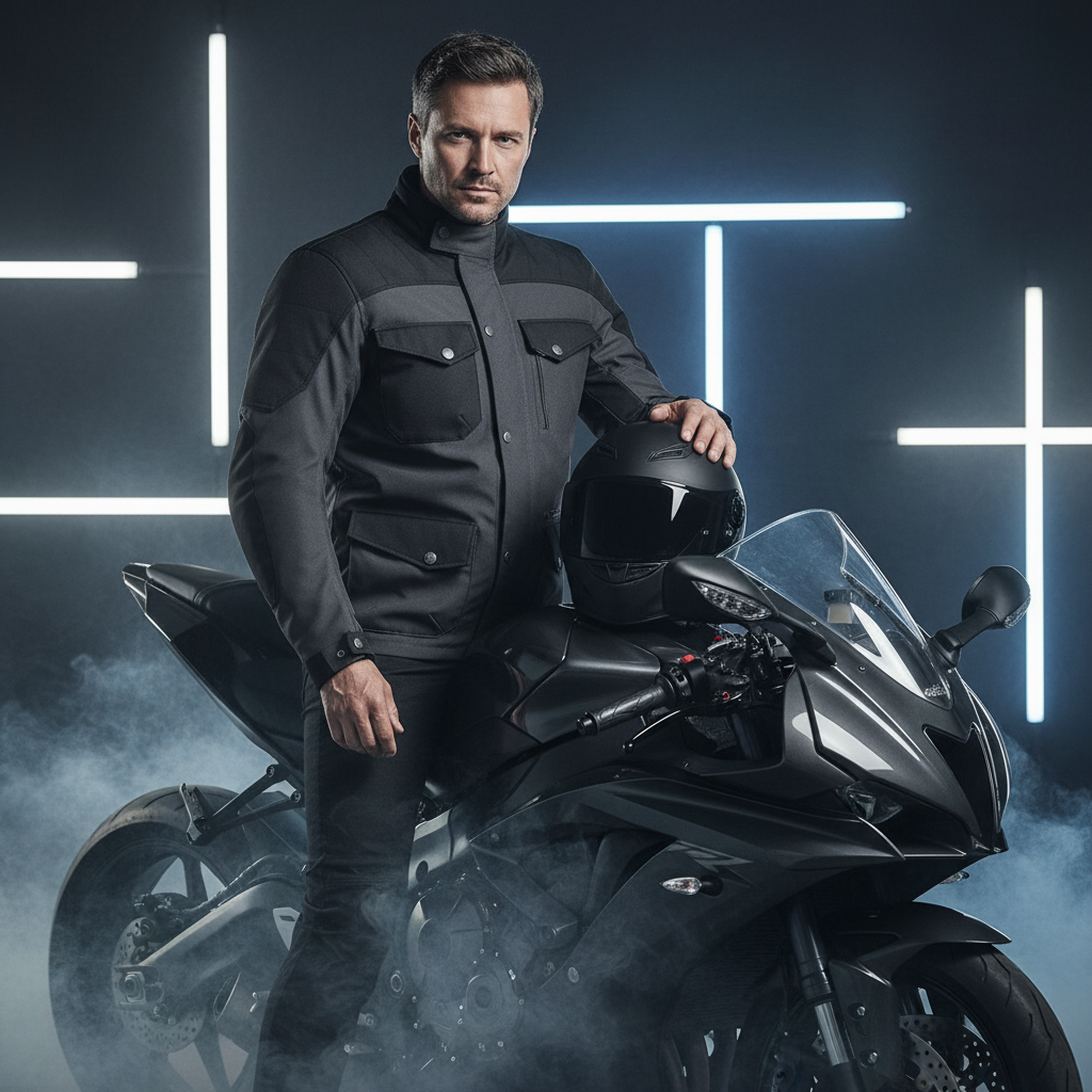 Giacca Moto Hevik Portland Evo Uomo Nero/Grigio - Moon Bike - Vista 8
