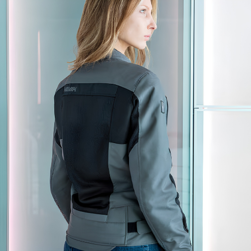 Giacca Moto Hevik Scirocco Lady Light Nero/Grigio - Moon Bike - Vista 5