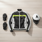 Giacca Moto Hevik Scirocco Light Uomo Grigio/Giallo Fluo - Moon Bike - Vista 4