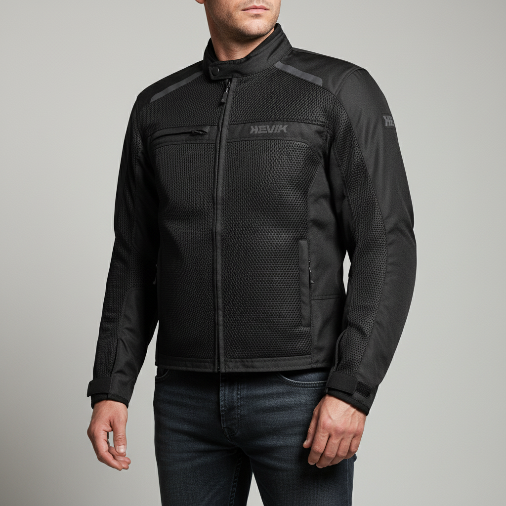 Giacca Moto Hevik Scirocco Light Uomo Nero - Moon Bike - Vista 5