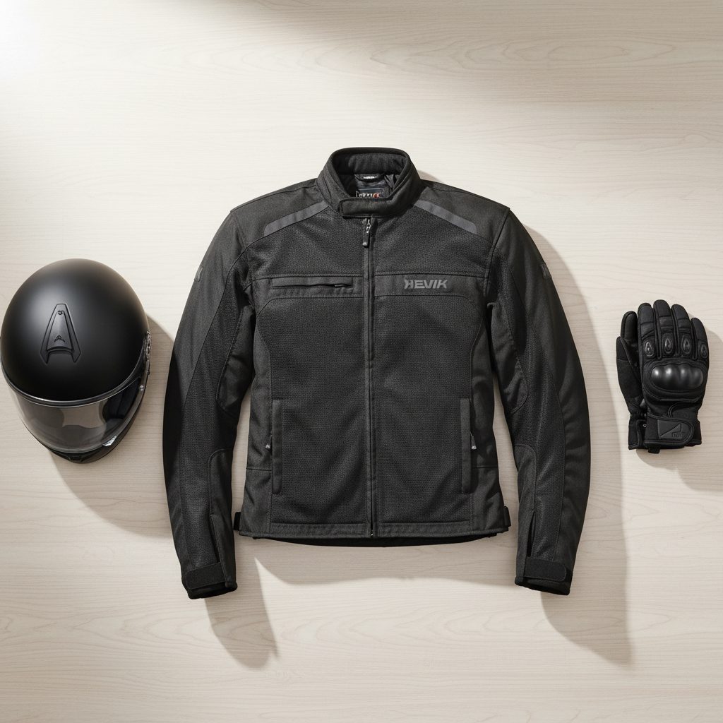 Giacca Moto Hevik Scirocco Light Uomo Nero - Moon Bike - Vista 4