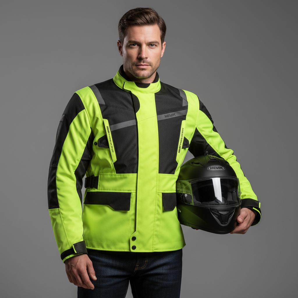 Giacca Moto Hevik Stelvio 3.0 Limited Giallo/Nero - Moon Bike - Vista 7